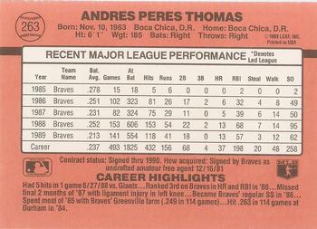 Andres Thomas  baseball card collectible - Main Image 2