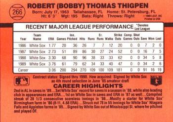Bobby Thigpen  baseball card collectible - Main Image 2