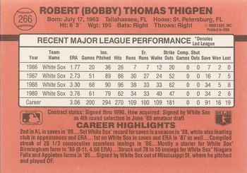 Bobby Thigpen  baseball card collectible - Main Image 2