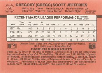 Gregg Jefferies  baseball card collectible - Main Image 2