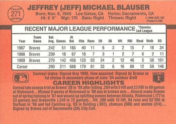 Jeff Blauser  baseball card collectible - Main Image 2