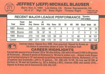 Jeff Blauser  baseball card collectible - Main Image 2