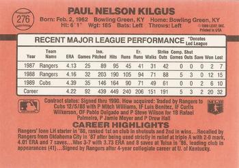 Paul Kilgus  baseball card collectible - Main Image 2