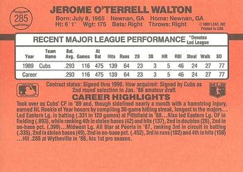Jerome Walton  baseball card collectible - Main Image 2