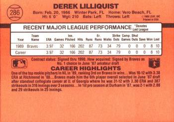 Derek Lilliquist  baseball card collectible - Main Image 2