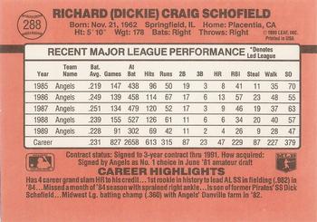 Dick Schofield  baseball card collectible - Main Image 2