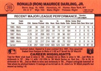 Ron Darling  baseball card collectible - Main Image 2