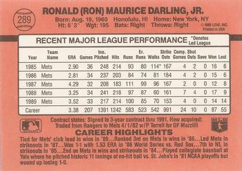 Ron Darling  baseball card collectible - Main Image 2