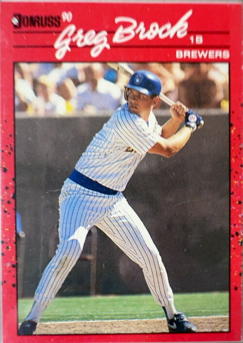 Greg Brock  baseball card collectible - Main Image 3