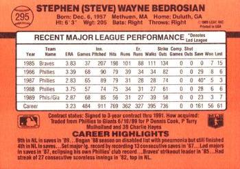 Steve Bedrosian  baseball card collectible - Main Image 2