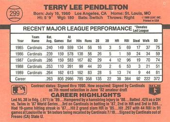 Terry Pendleton  baseball card collectible - Main Image 2