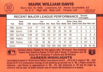 Mark Davis  baseball card collectible - Main Image 2