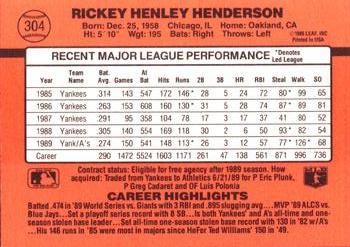 Rickey Henderson  baseball card collectible - Main Image 2