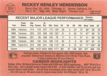 Rickey Henderson  baseball card collectible - Main Image 2