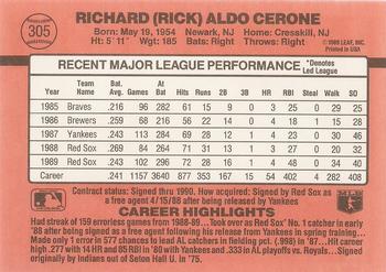 Rick Cerone  baseball card collectible - Main Image 2