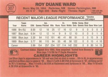 Duane Ward  baseball card collectible - Main Image 2