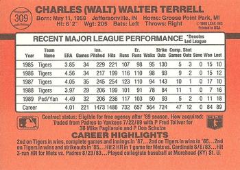 Walt Terrell  baseball card collectible - Main Image 2