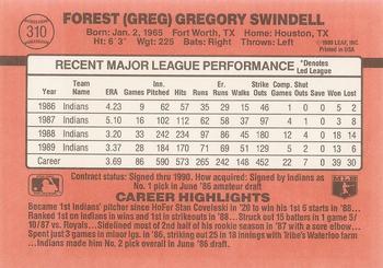 Greg Swindell  baseball card collectible - Main Image 2