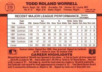 Todd Worrell  baseball card collectible - Main Image 2