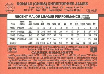Chris James  baseball card collectible - Main Image 2