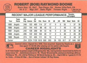 Bob Boone  baseball card collectible - Main Image 2