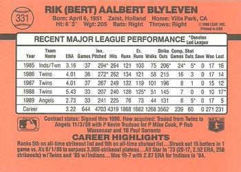 Bert Blyleven  baseball card collectible - Main Image 2