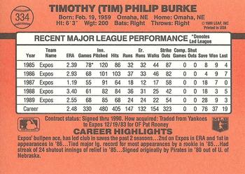 Tim Burke  baseball card collectible - Main Image 2