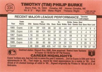 Tim Burke  baseball card collectible - Main Image 2