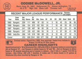 Oddibe McDowell  baseball card collectible - Main Image 2