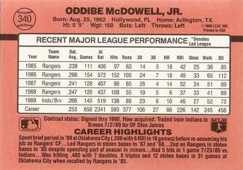 Oddibe McDowell  baseball card collectible - Main Image 2