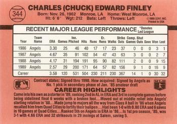 Chuck Finley  baseball card collectible - Main Image 2