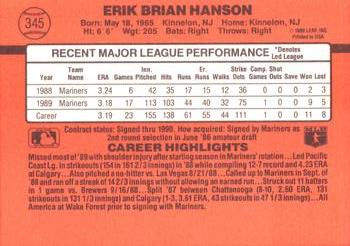 Erik Hanson  baseball card collectible - Main Image 2