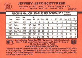 Jeff Reed  baseball card collectible - Main Image 2