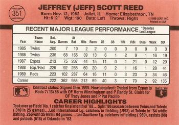 Jeff Reed  baseball card collectible - Main Image 2