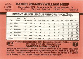 Danny Heep  baseball card collectible - Main Image 2