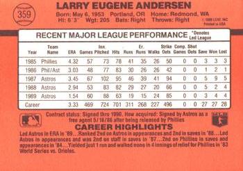 Larry Andersen  baseball card collectible - Main Image 2