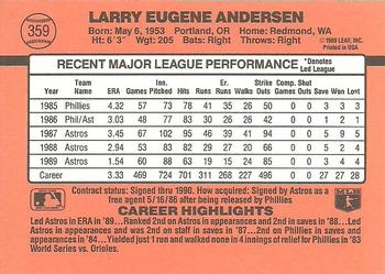 Larry Andersen  baseball card collectible - Main Image 2