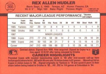 Rex Hudler  baseball card collectible - Main Image 2
