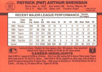Pat Sheridan  baseball card collectible - Main Image 2