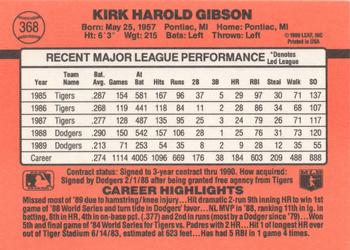 Kirk Gibson  baseball card collectible - Main Image 2
