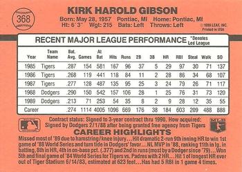 Kirk Gibson  baseball card collectible - Main Image 2