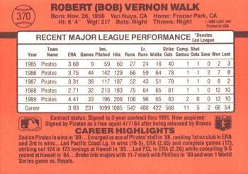 Bob Walk  baseball card collectible - Main Image 2