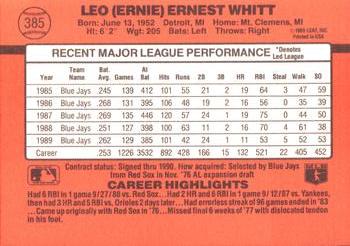 Ernie Whitt  baseball card collectible - Main Image 2