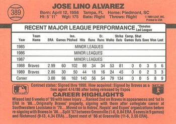 Jose Alvarez  baseball card collectible - Main Image 2