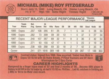 Mike Fitzgerald  baseball card collectible - Main Image 2