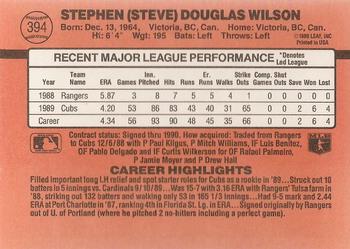 Steve Wilson  baseball card collectible - Main Image 2