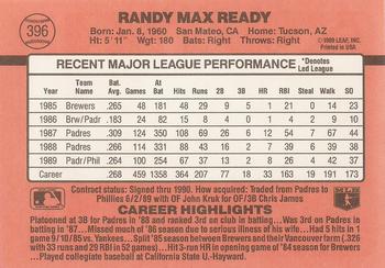 Randy Ready  baseball card collectible - Main Image 2