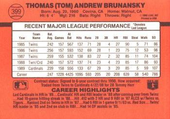 Tom Brunansky  baseball card collectible - Main Image 2