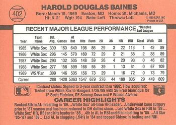 Harold Baines  baseball card collectible - Main Image 2