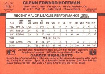 Glenn Hoffman  baseball card collectible - Main Image 2